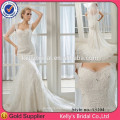 High quality mermaid skirt & appliqued lace african style wedding dresses